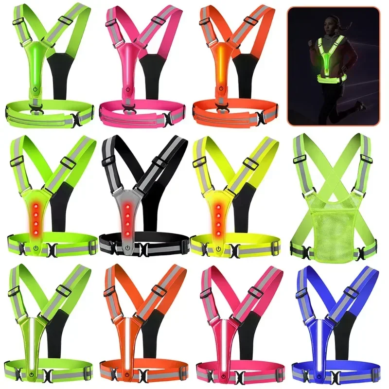 Running Gear Lights - LED Yansıtıcı Yelek Koşu Ekipmanı, Işıklı