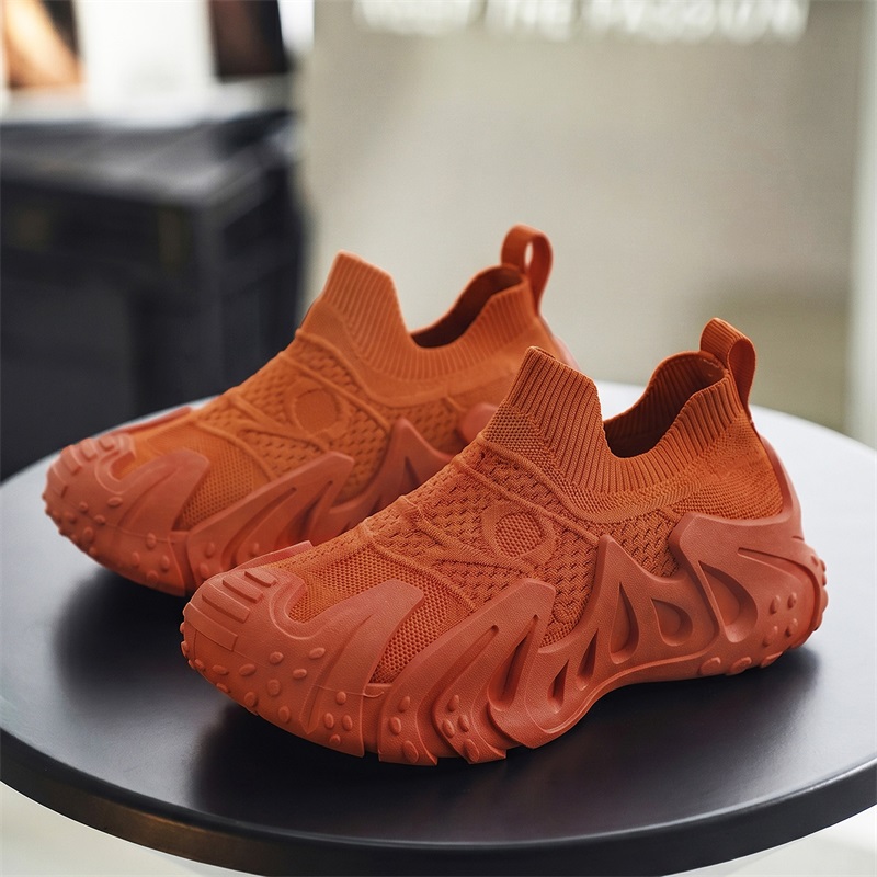 Running Gear On - Erkek Turuncu Giymeli Örme Çorap Spor