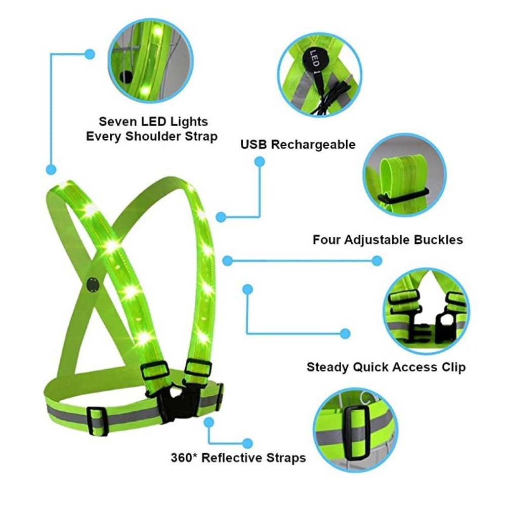 Yeni Polyester LED Güvenlik Ye - Running Gear Lights incelemesi ve fiyatı